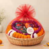 Bhai Tika Traditional Celebration Gift With Mala & Sweets SK-3817