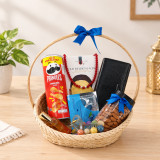 Beauty and Indulgence Gift Basket with Perfume & Dry Nuts