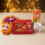 Tihar Gift with Dry Nuts, Mala, Mug & Real Juice JNK-8225
