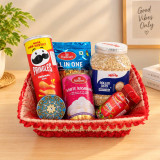 Snacks, Treats & Candle Gift Basket JNK-8229