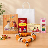 Personalized Diary, Tika, Mala & Chocolate Hamper DKG-2126