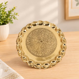 Brass Thali with Floral Design- 335 grams