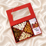 Dry Nuts with Personalized Chocolate Gift Box for Sister