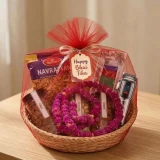 Tihar Gift Basket with Snacks & Hair Clipper for Brother