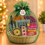Tihar Gift Basket with 750ml Vodka, T-Shirt & Snacks for Brother