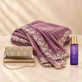 Traditional Gift Hamper for Her With Saree, Perfume & Clutch