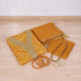 Unstitched Kurta Set with Accessories for Her