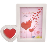 Double Heart Designed Photo Frame - Table Top