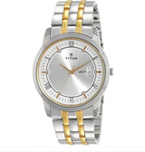 Titan Karishma Silver Dial Analog Watch for Men (1774BM01)