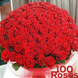 100 Long Stemmed Fresh Red Roses Love Bouquet