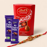 Lindt Lindor Chocolate Box With Cadbury & Rakhi Thread
