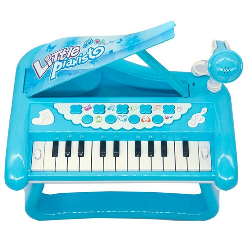 Little Piano with Stand and Mike - Blue