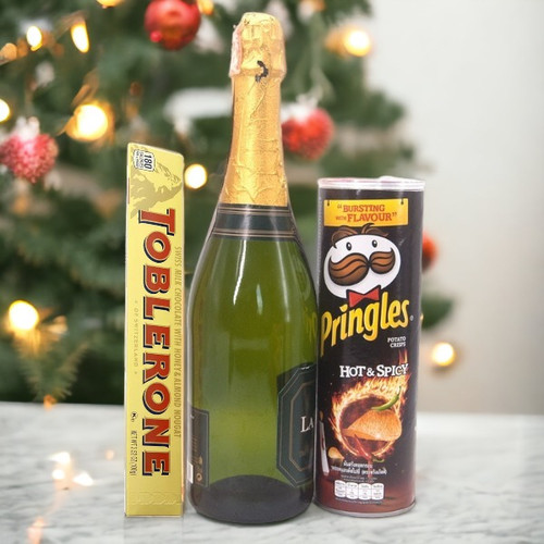 Sparkling Wine, Toblerone Chocolate and Crisps Festive Combo