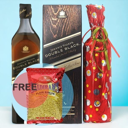 JW Double Black 1000ml, Sweet Red Wine (Free Haldiram's Namkeen)