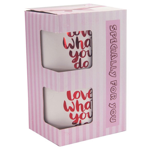 Twin Mug Set "Love What You Do"