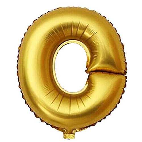 Foil Balloon Alphabet "O" - Bright Golden