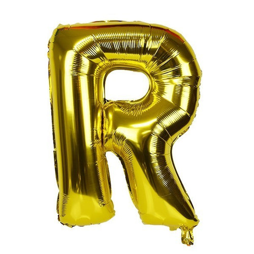 Foil Balloon Alphabet "R" - Bright Golden
