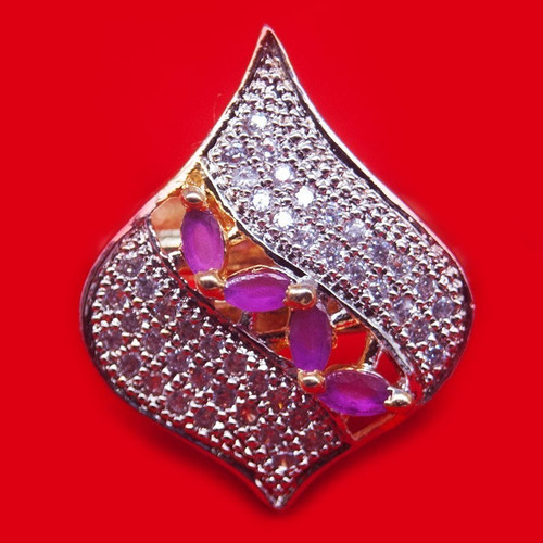 Shining Pink Stone Studded Stylish Ring