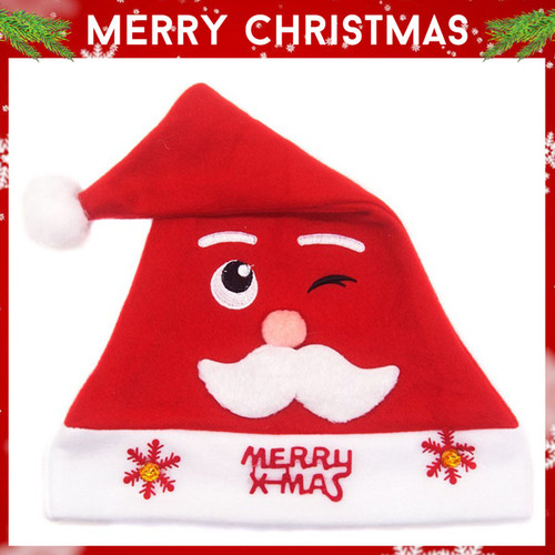 Cute Santa Face Christmas Cap
