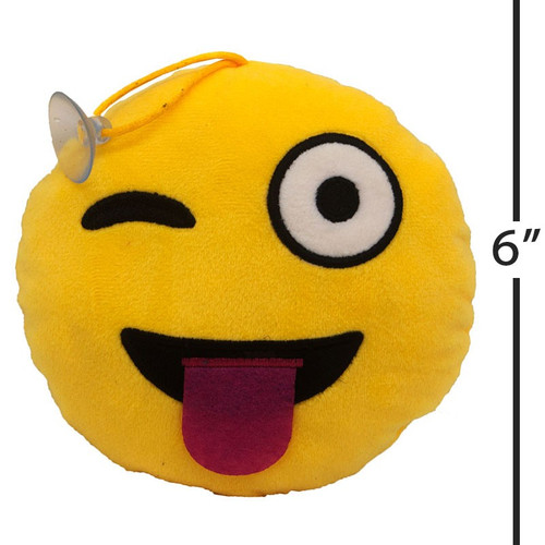 Tongue Out Winking Emoji Window Hanging
