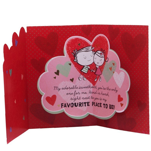 For My Sweetheart Everything Gets Happier - Greeting Card