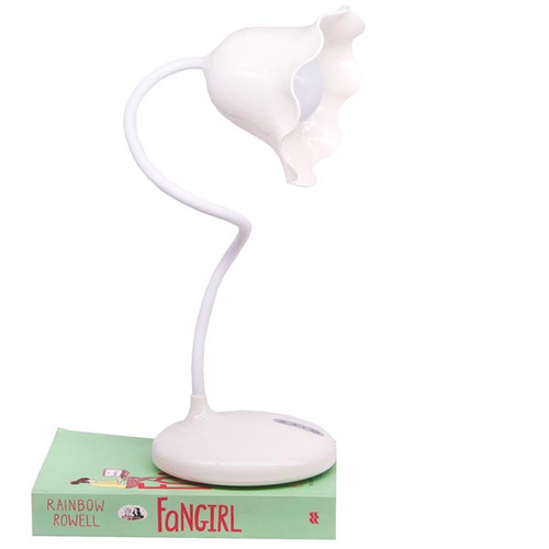 Flower Design Intelligent Touch Desk lamp- White