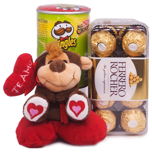 Ferrero Rocher with Pringles & Cute Monkey