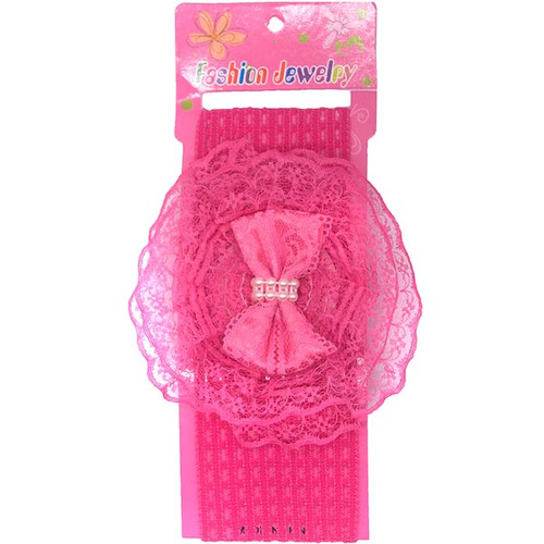 Designer Bow Baby Headband - Pink