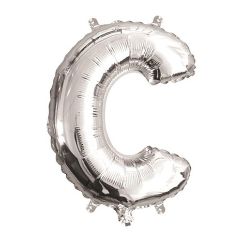 Foil Balloon Alphabet "C" - Silver