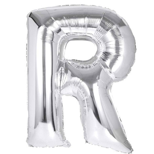 Foil Balloon Alphabet "R" - Silver