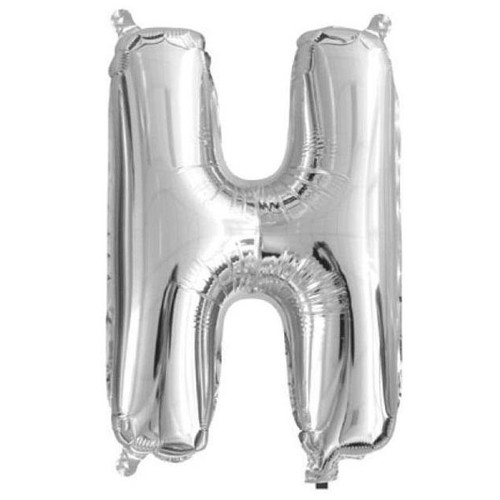 Foil Balloon Alphabet "H" - Silver