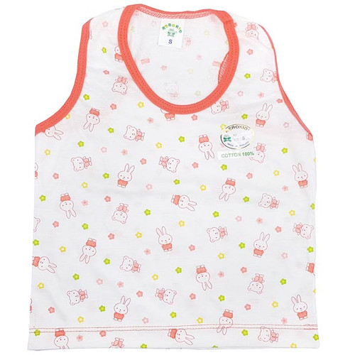 Peach Cotton Sendo Vest For Baby (Size S)