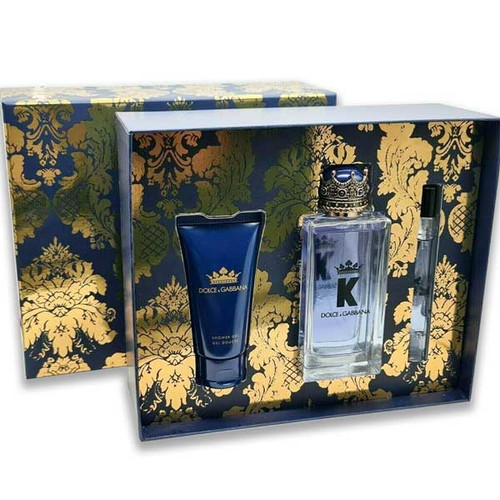 D&G K for Men 3 Pcs Gift Set (100ml EDT Perfume + 50ml Shower Gel + 10ml EDT Perfume)