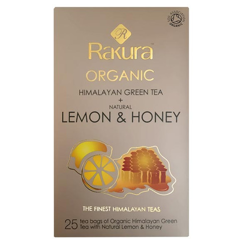 Rakura Himalayan Green Tea With Natural Lemon & Honey (25 Tea Bags)