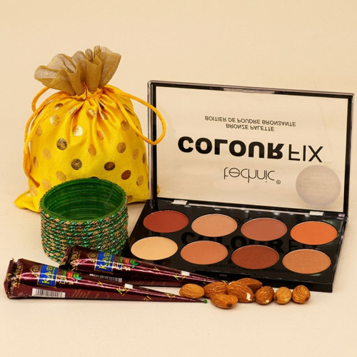 Makeup Palette With Nuts, Bangles & Mehndi