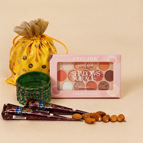Makeup Palette With Almonds, Bangles & Mehendi