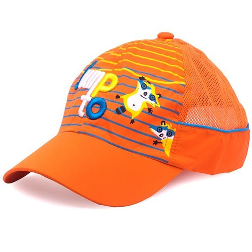 Jump to Embroidered Cap For Kids - Orange