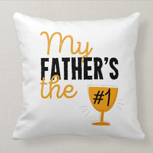 "My Father's The #1" Printed Cushion