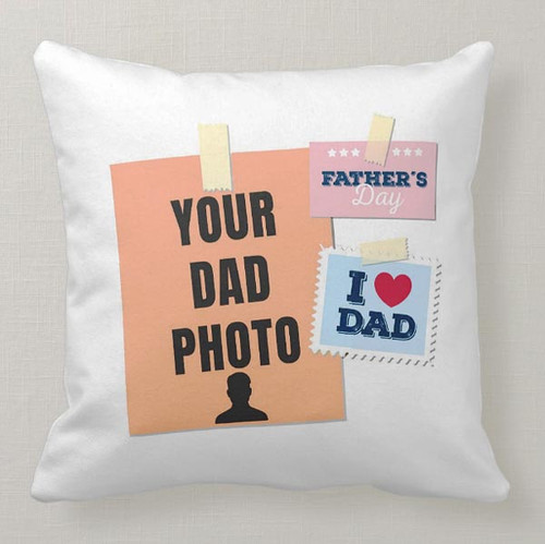 (Print Your Own Photo) Personalized Father's Day Cushion
