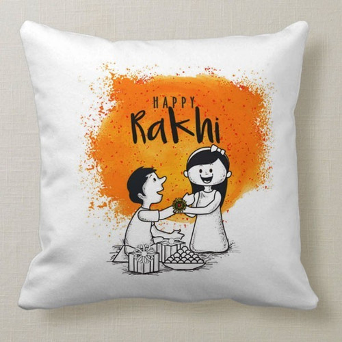 "Happy Rakhi" Cushion & Mug Gift