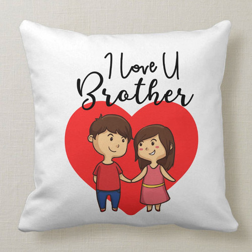 "I Love U Brother" Printed Cushion