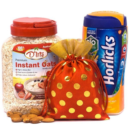 Healthy Gift Combo (Instant Oats, Horlicks and Almonds)