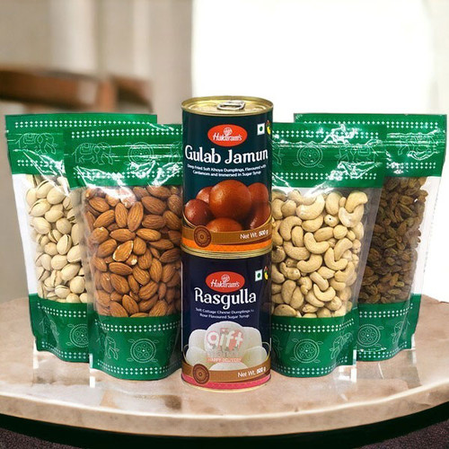 Healthy Dry Nuts With Haldiram's Sweets Treats