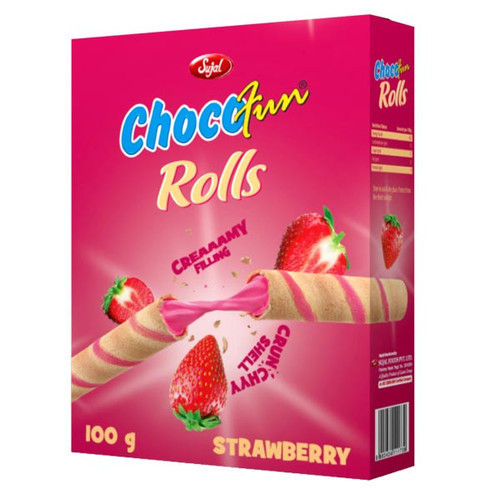 Chocofun Rolls (Strawberry) 100g Chocofun Rolls (Strawberry) 100g