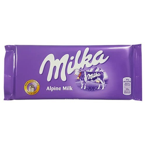 Milka Alpine Milk Chocolate Bar 100g