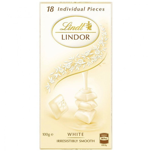 Lindt Lindor White Swiss Chocolate 100g (18 Individual Pieces) Lindt Lindor White Swiss Chocolate 100g (18 Individual Pieces)
