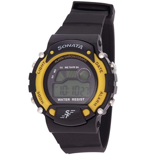 Sonata Digital Grey Dial Men's Watch - 7982PP01