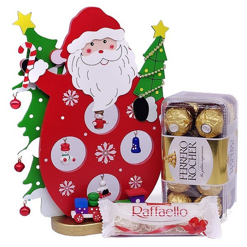 Decorative Santa Claus Showpiece With Chocolates