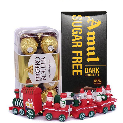 Sugar-Free Chocolate With Ferrero Rocher & Christmas Showpiece
