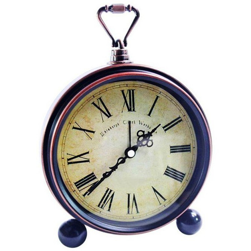 Vintage Round Hanging Alarm Clock 6.5''